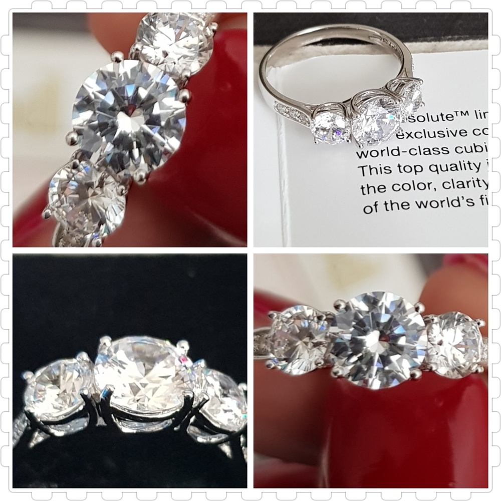 💍.925 Sterling Silver Cubic Zirconia Ring💍
